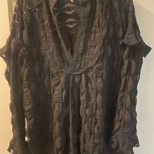 Black Lace Women's Top